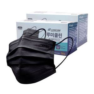 KF94 덴탈 마스크 일회용 국산 루미클린 블랙 대용량 100/200매
