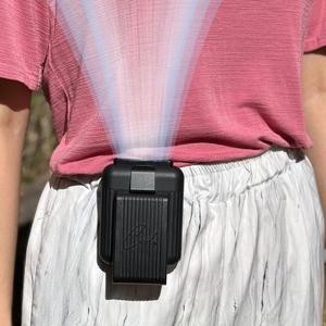 이너쿨 2025년 국내제조 휴대용 허리 선풍기 허리춤 등풍기 1+1, 화이트/블랙