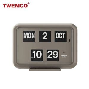 QD-35 (그레이) 퍼페추얼 캘린더 플립 벽시계 탁상시계 겸용