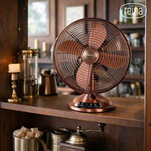 [eTVws]레이나 메탈 황동 선풍기 RF-3121 클래식 탁상 인테리어 선풍기[35827666]