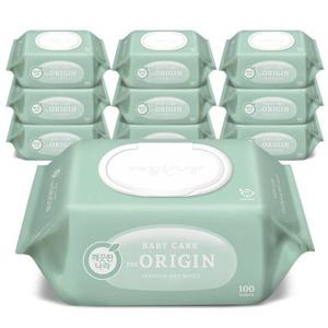 깨끗한나라 디 오리진 물티슈 캡 100매 x 10입