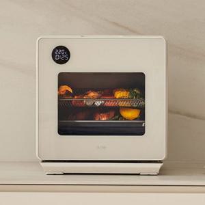 오르테 스팀 에어프라이어 올 스텐 15L 대용량 오븐 프라이기 후라이 크림화이트/샌드그레이