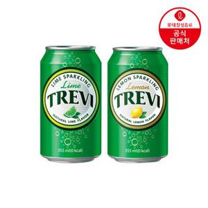 (본사직영) 트레비 탄산수 355ml 24캔 (라임/레몬)