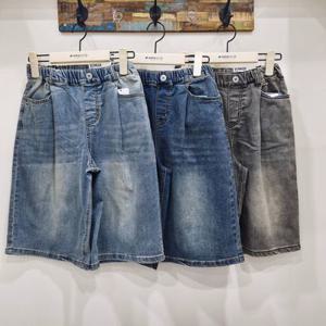 [모다아울렛][행텐주니어](순천모다) 풀밴딩 핀턱버뮤다 데님반바지 14570-056-402-10_SC_SC_SC 순천점