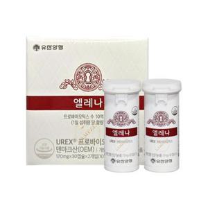 유한양행 엘레나 질건강 여성 UREX 덴마크 프로바이오틱스 유산균 60캡슐 1상자