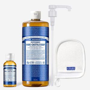 닥터브로너스 캐스틸솝 클렌저 950 페퍼민트 - 올인원 비건 오일 바디클렌저