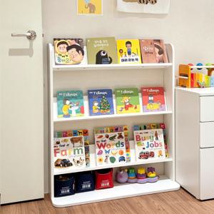 E0자재 아이방꾸미기 교구장 아기책장 라운드 틸팅 전면책장 800