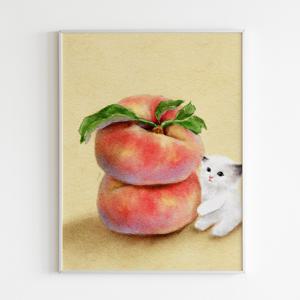 포스터 납작 복숭아