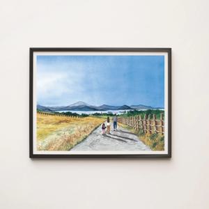 포스터 맑은 하늘과 바다를 품은 제주도