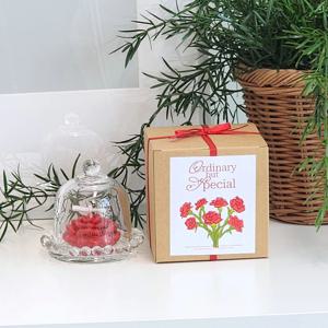 카네이션 유리돔 캔들 인테리어 오브제 선물