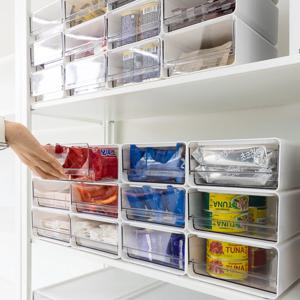 팬트리 적층 서랍형 투명정리함 3p세트 미니수납정리함