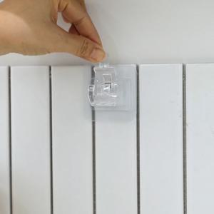 접착식 압축봉 브라켓 고정 홀더 커튼봉 클립 2P