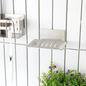 3M 스텐 304 무타공 접착식 비누 받침대 욕실 정리 선반