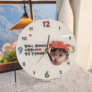 카네이션 화관 포토시계