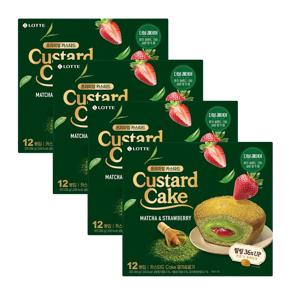 카스타드 Cake 말차&딸기 288g x4개