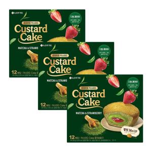 카스타드 Cake 말차&딸기 288g x3개