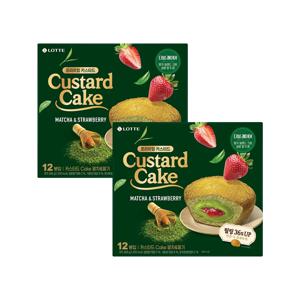 카스타드 Cake 말차&딸기 288g x2개