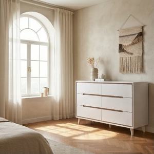 대칭형 3단 미닫이 6칸 분할수납 폭넓은 의류 서랍장 1100 BHHQD