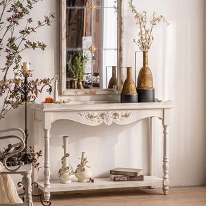 화이트 앤틱 2단 콘솔(직접 조립)