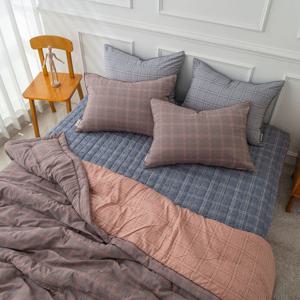 베이 모달 체크 간절기이불 라지킹 실크 베개세트