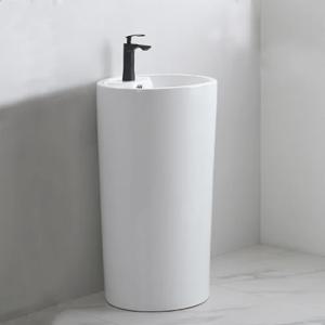 씨트리 긴다리 스탠딩 원형 일체형 세면기 세면대 ST-6006-H