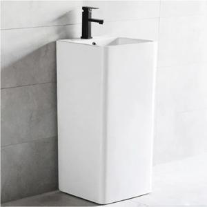 씨트리 긴다리 스탠딩 사각 일체형 세면기 세면대 ST-L6004-H(1홀 단수전사용)