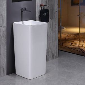 씨트리 긴다리 스탠딩 사각 일체형 세면기 세면대 ST-L6004 (무타공세면대)