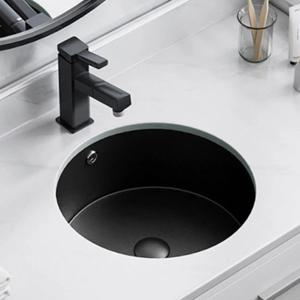 씨트리 매립형 언더볼카운터 욕실 화장실 원형 세면기 세면대 ST-L020U-black 블랙