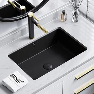 씨트리 매립형 언더볼카운터 욕실 화장실 사각 세면기 세면대 ST-L030U-black