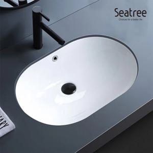 씨트리 매립형 언더볼카운터 욕실 화장실 타원형 세면기 세면대 ST-L042U