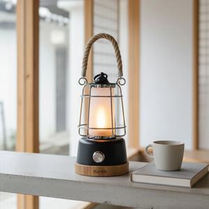 [리퍼] 빈티지로프 LED 충전식 캠핑랜턴 충전지 2개 포함