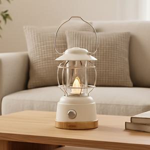 [리퍼] 램프 쉐이드 감성 랜턴 캠핑조명 LED 무드등 충전식 +보조배터리5200mAh겸용