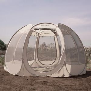 P1 컴팩트 메쉬 원터치 텐트 쉘터 웜그레이