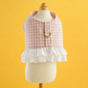 강아지 하네스 옷 에어매쉬 샤랄라 프릴 초간단 이중잠금