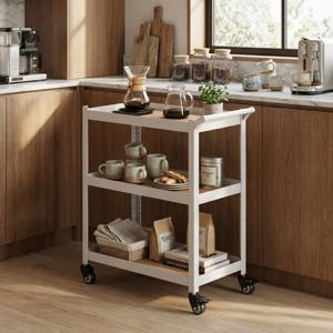 홈던트하우스 이동식 바퀴 선반 트롤리 북카트 홈카페 주방 세탁실 틈새 수납 수납장 카트