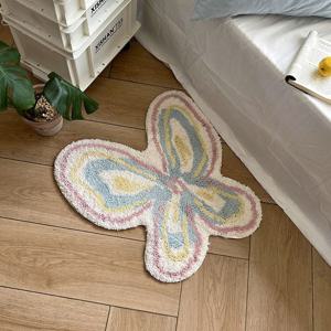 레인보우 나비 러그 거실 침실 인테리어 욕실 발매트