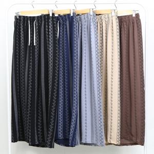 여성 여름 밴딩 통바지 에스닉 롱팬츠 데일리 와이드핏 휴양지 피서룩