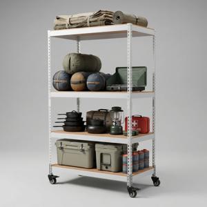 이동식 바퀴 선반 철제 트롤리 북카트 세탁실 주방 펜트리 틈새 캠핑 수납 카트 앵글
