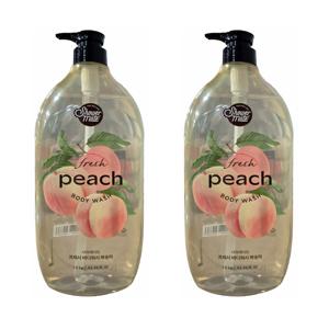 애경 샤워메이트 프레시 복숭아 바디워시 1.2kgx2개 대용량 바디클렌저 촉촉한 향기좋은