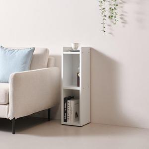 틈새 좁은 공간 미니 오픈형 2단 화이트 선반장 책장 220 거실 수납장 예쁜