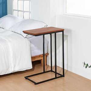 깔끔한 디자인 소파 침대 사이드 원목 상판 미니 테이블 심플 홈카페 고급