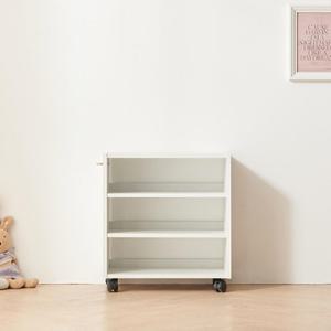 서재 침실 화이트 3단 이동식 바퀴 보조 수납장 예쁜 인테리어 정리 장식장