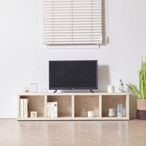 기본 심플 디자인 오픈 가로형 낮은 4칸 티비장 1600 깔끔한 예쁜 넓은 긴