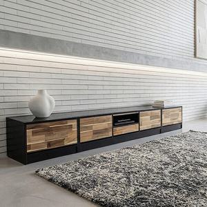 에르니안 아카시아 원목 2700거실장세트 1500거실장 600협탁2개 상판흑경 tv장