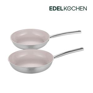 통3중 올 뉴 이지프리즘 프라이팬 24cm+28cm (얼그레이 세라믹_엠보)