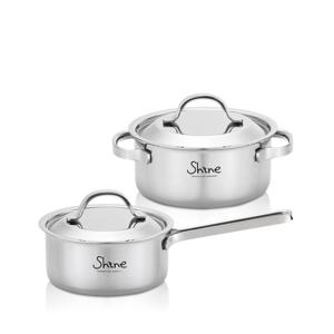 통3중 IH 인덕션 샤인 스텐냄비 2종 세트 A (16편수+18양수)