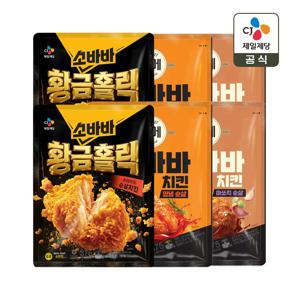 고메 소바바치킨 순살 375g x6개(황금홀릭2개+양념2개+마쏘킥2개)