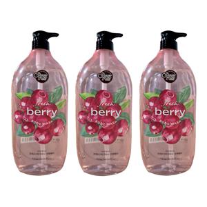 샤워메이트 프레시 베리 바디워시 1.2kgx3개 크랜베리향 대용량 바디클렌저 촉촉한 향기좋
