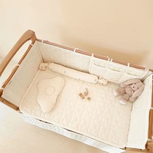 아기 순면 곰누빔 양면 침대패드 신생아 이불 매트 유아 패드 사계절 사용