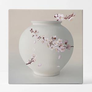 풍수 복을 담는 프리미엄 달항아리 인테리어 액자/calm-매화